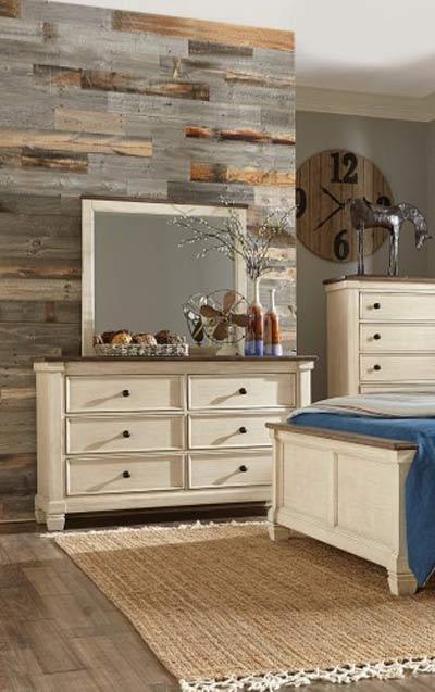 Homelegance - Weaver Dresser And Mirror In Antique White - 1626-6 - ATL FURNITURE