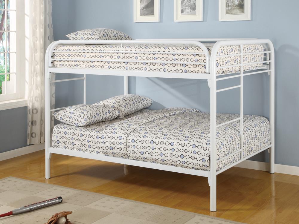 Fordham White Full-Over-Full Bunk Bed - ATL FURNITURE