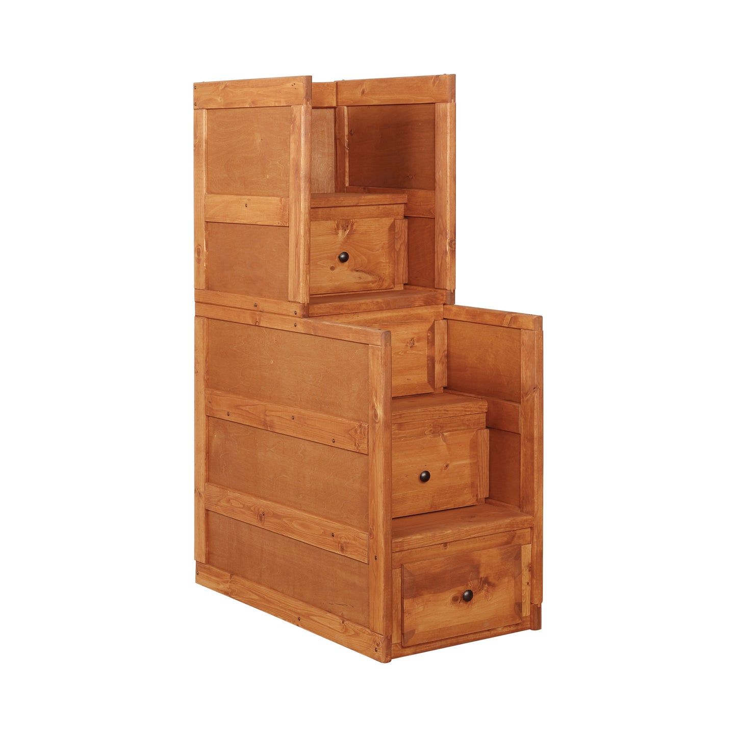 Wrangle Hill 4-drawer Stairway Chest Amber Wash