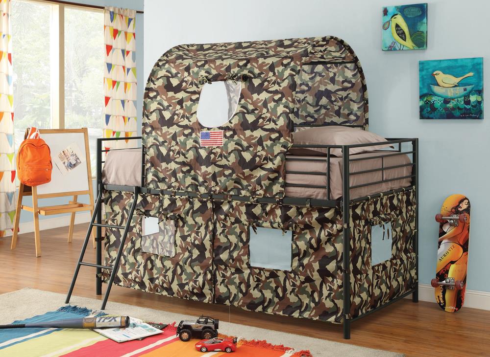 Camouflage Tent Bunk Bed - ATL FURNITURE