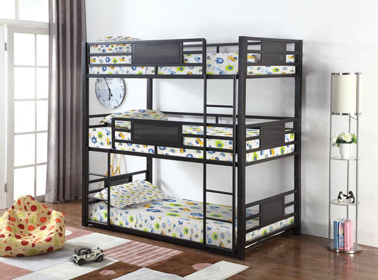 G460394 Casual Black Full Triple Bunk Bed - ATL FURNITURE