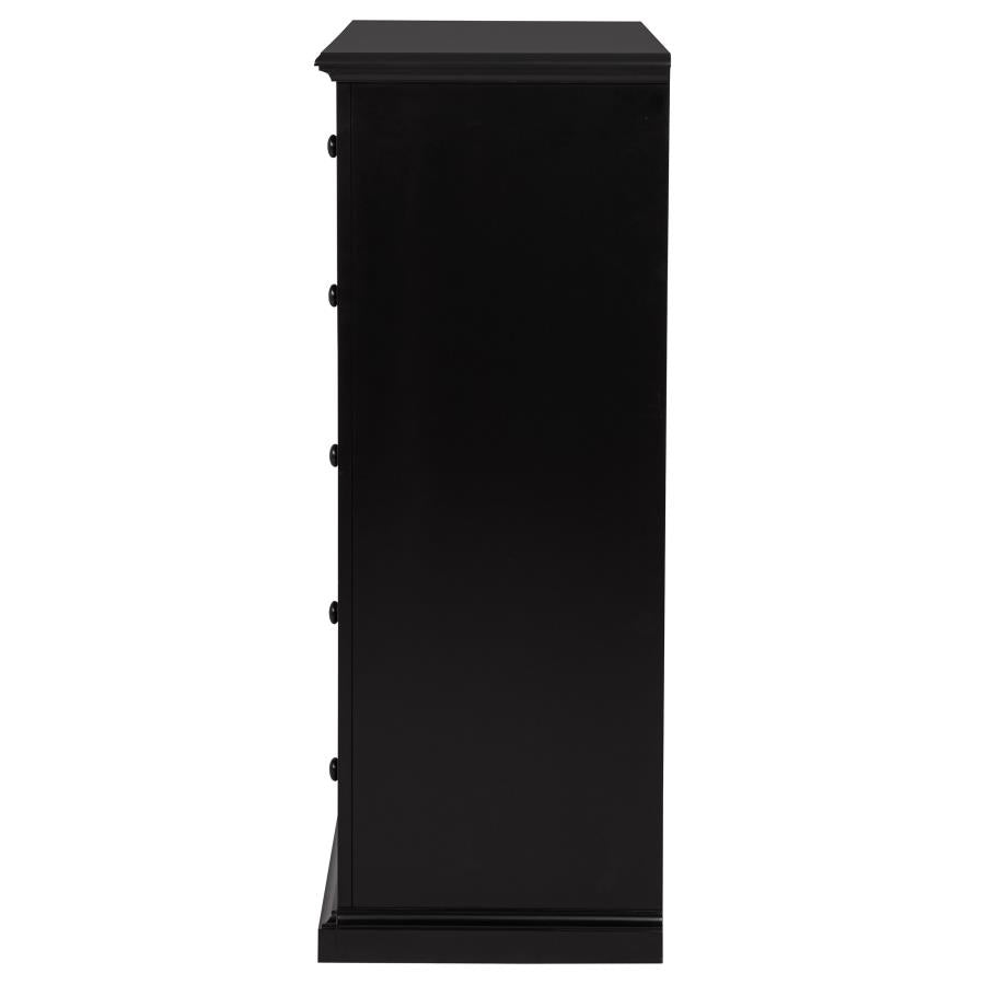 Sumerlin 6-Drawer Bedroom Chest Of Drawers Black