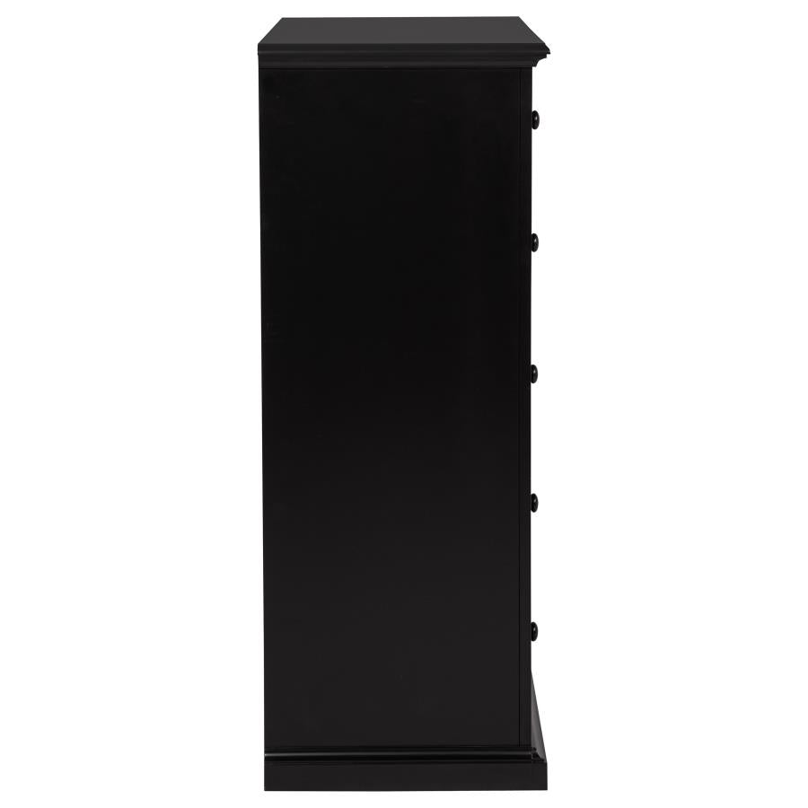 Sumerlin 6-Drawer Bedroom Chest Of Drawers Black