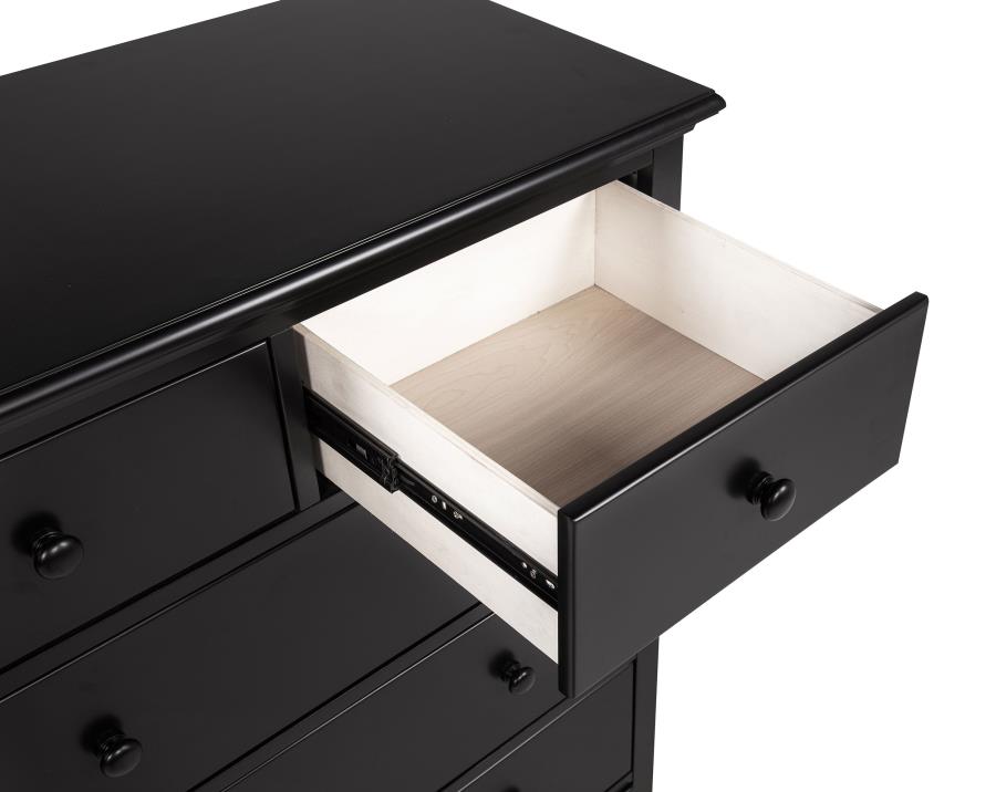Sumerlin 6-Drawer Bedroom Chest Of Drawers Black