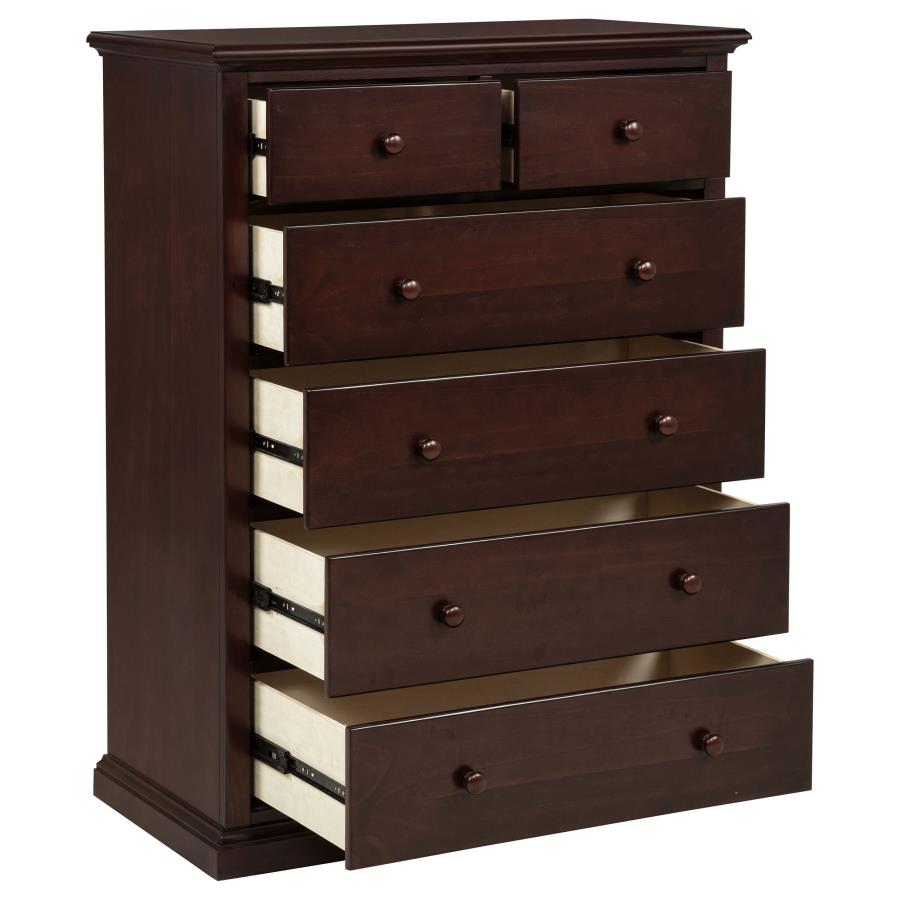 Sumerlin 6-Drawer Bedroom Chest Of Drawers Cappuccino