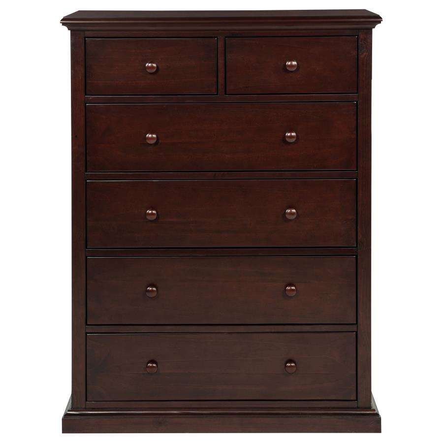 Sumerlin 6-Drawer Bedroom Chest Of Drawers Cappuccino