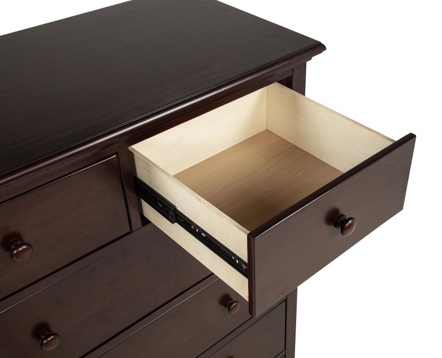 Sumerlin 6-Drawer Bedroom Chest Of Drawers Cappuccino