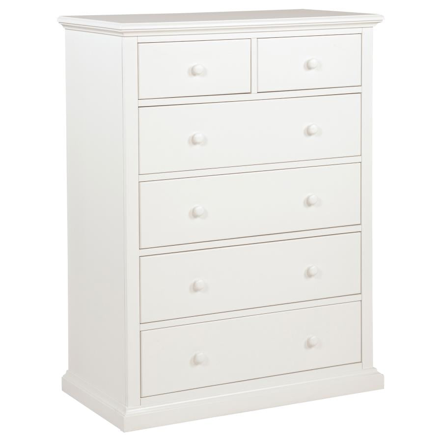 Sumerlin 6-Drawer Bedroom Chest Of Drawers White