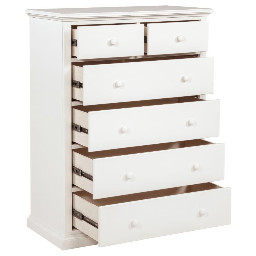 Sumerlin 6-Drawer Bedroom Chest Of Drawers White