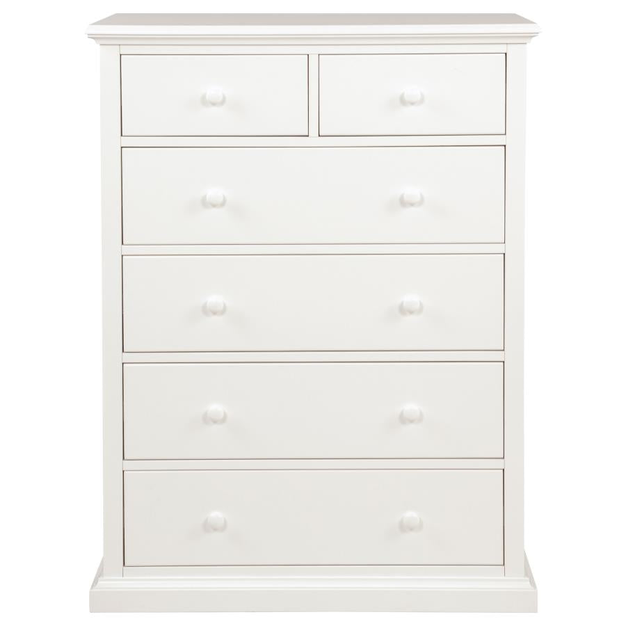 Sumerlin 6-Drawer Bedroom Chest Of Drawers White