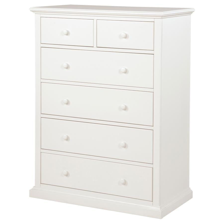 Sumerlin 6-Drawer Bedroom Chest Of Drawers White