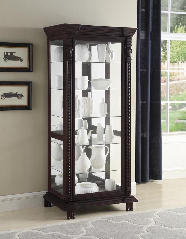 Traditional Brown Curio Cabinet - ATL FURNITURE