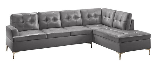 Homelegance - Barrington 2 Piece Sectional In Grey - 8378Gry - ATL FURNITURE