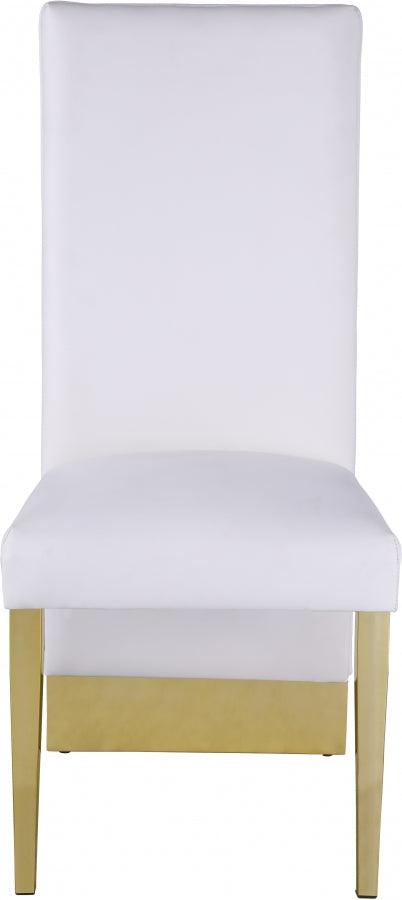 Meridian Furniture - Porsha Faux Leather Dining Chair Set Of 2 In White - 749White-C - ATL FURNITURE