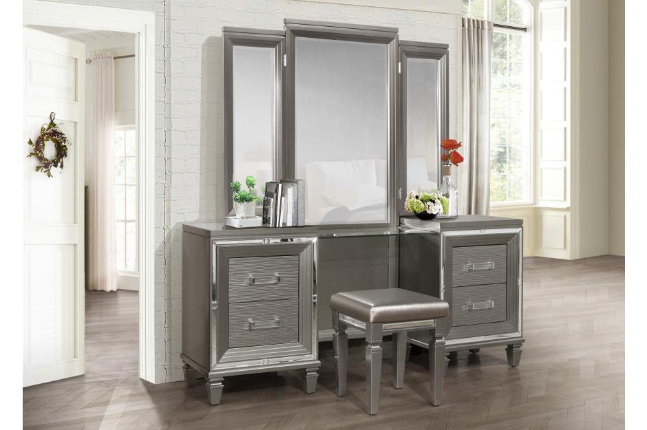 Homelegance - Tamsin Vanity Dresser With Mirror And Vanity Stool - 1616-15-14 - ATL FURNITURE