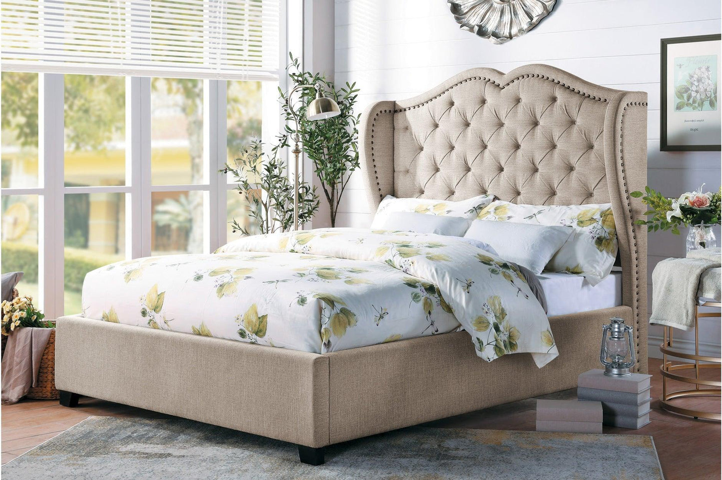 Homelegance - Waterlyn Eastern King Bed In Beige - 1639K-1Ek* - ATL FURNITURE