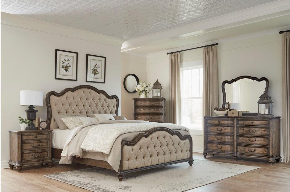 Homelegance - Heath Court Eastern King Bed In Brown Oak - 1682K-1Ek - ATL FURNITURE