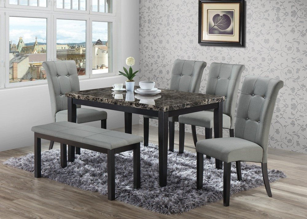 Dining Table w/ Bench Set; 6 PCS. SET - ATL FURNITURE