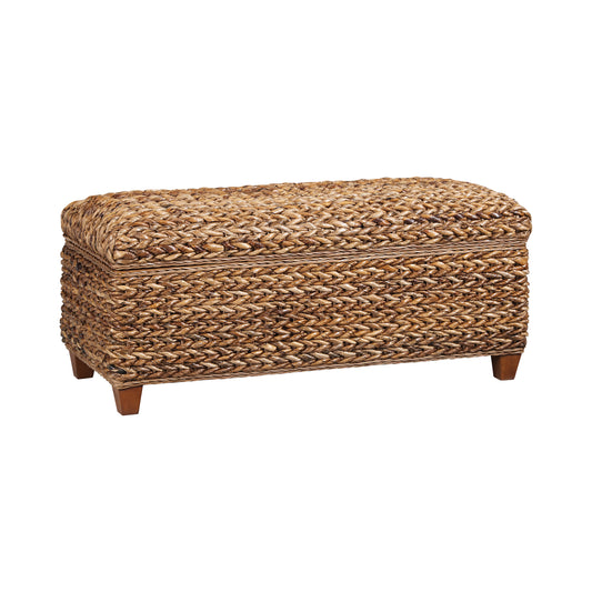 Laughton Hand-Woven Banana Leaf Storage Trunk Amber