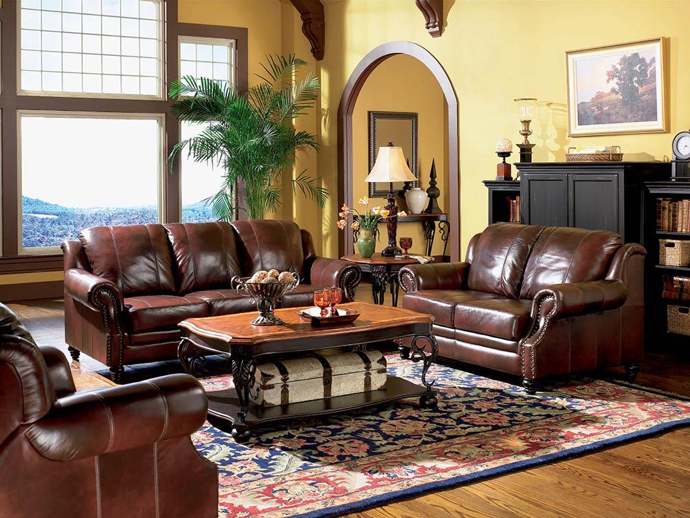 Princeton Traditional Burgundy Sofa - ATL FURNITURE