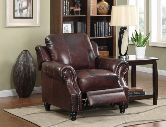 Princeton Traditional Burgundy Push Back Recliner - ATL FURNITURE