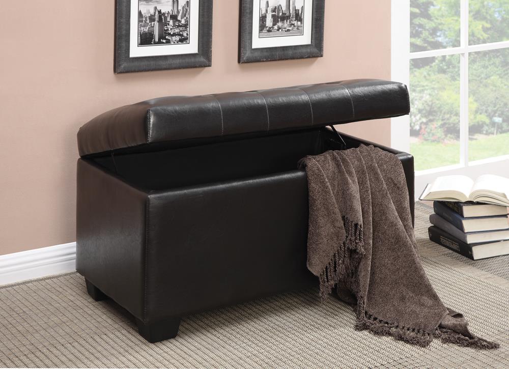 G500948 Casual Dark Brown Ottoman - ATL FURNITURE