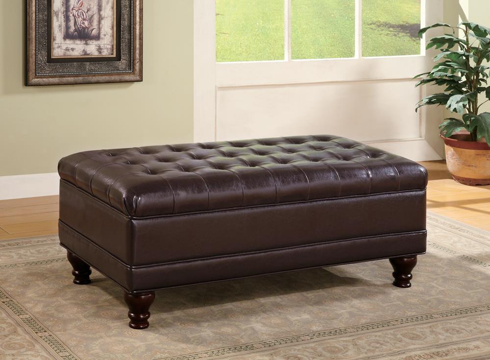 G501041 Casual Dark Brown Ottoman - ATL FURNITURE