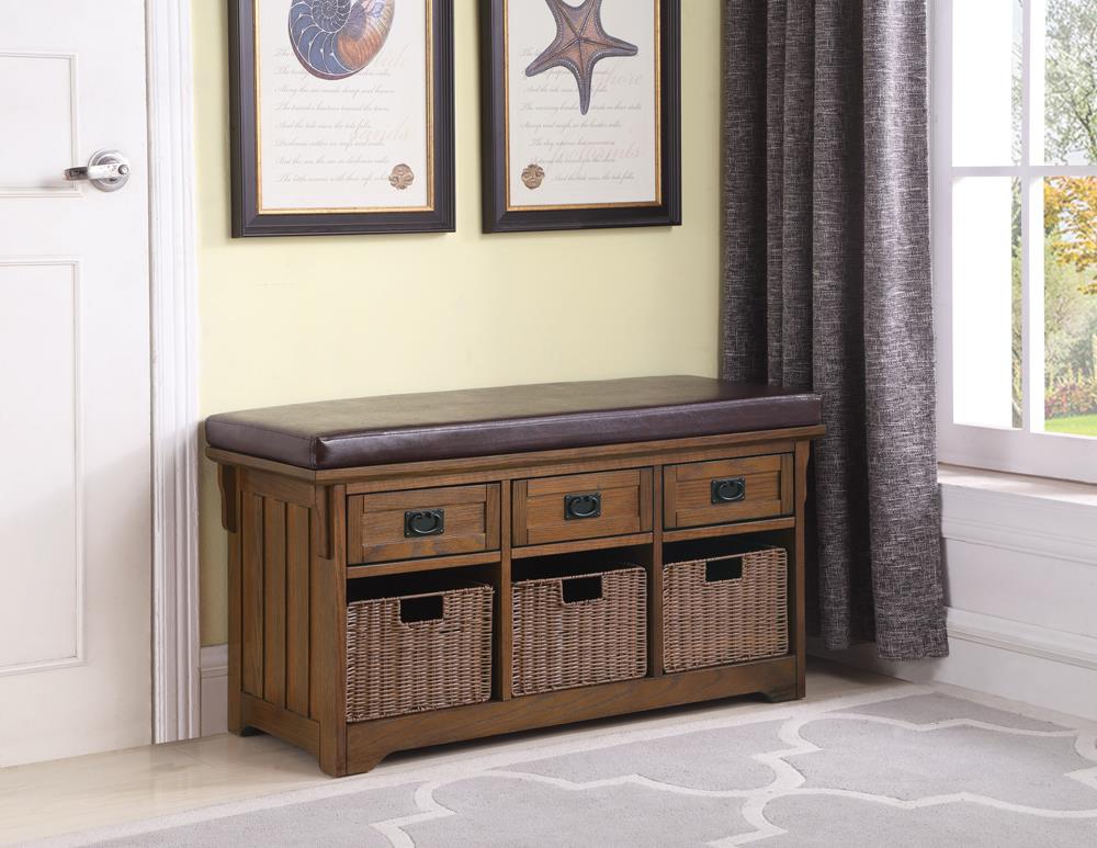 G501061 Traditional Medium Brown Bench - ATL FURNITURE