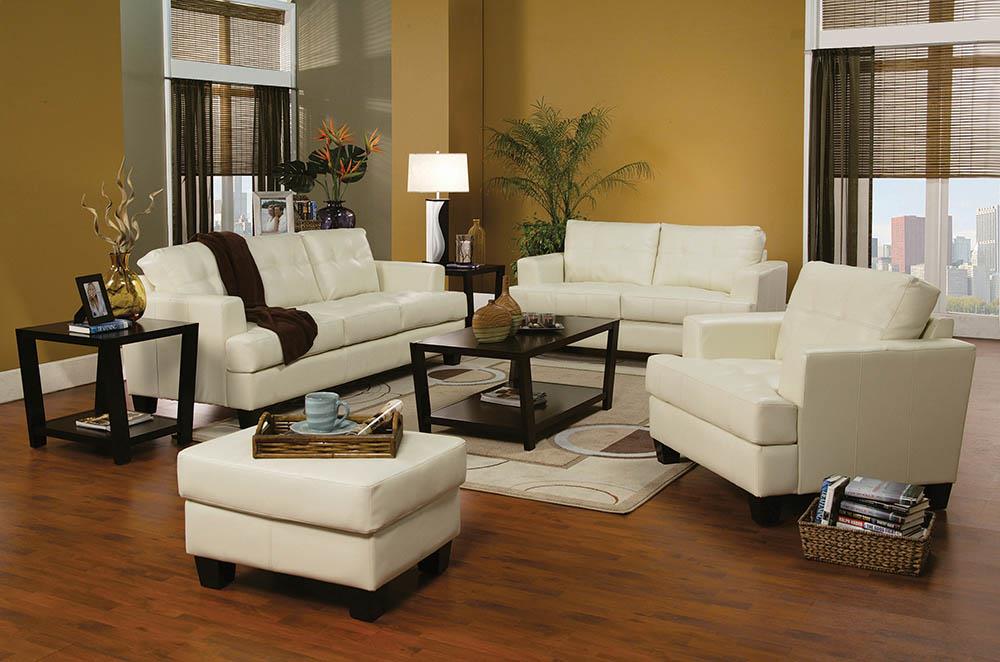 Samuel Transitional Cream Chair - ATL FURNITURE