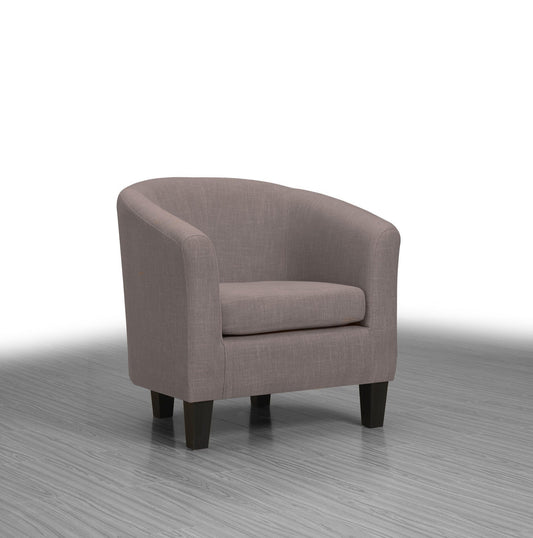 Fabric Accent Chair; Taupe - ATL FURNITURE