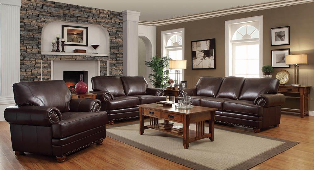 Colton Traditional Brown Sofa - ATL FURNITURE