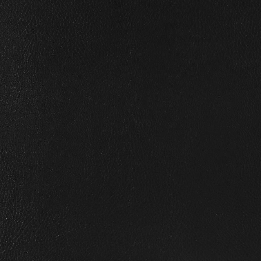 Scotland 3-Piece Faux Leather Upholstered Sofa Set Black