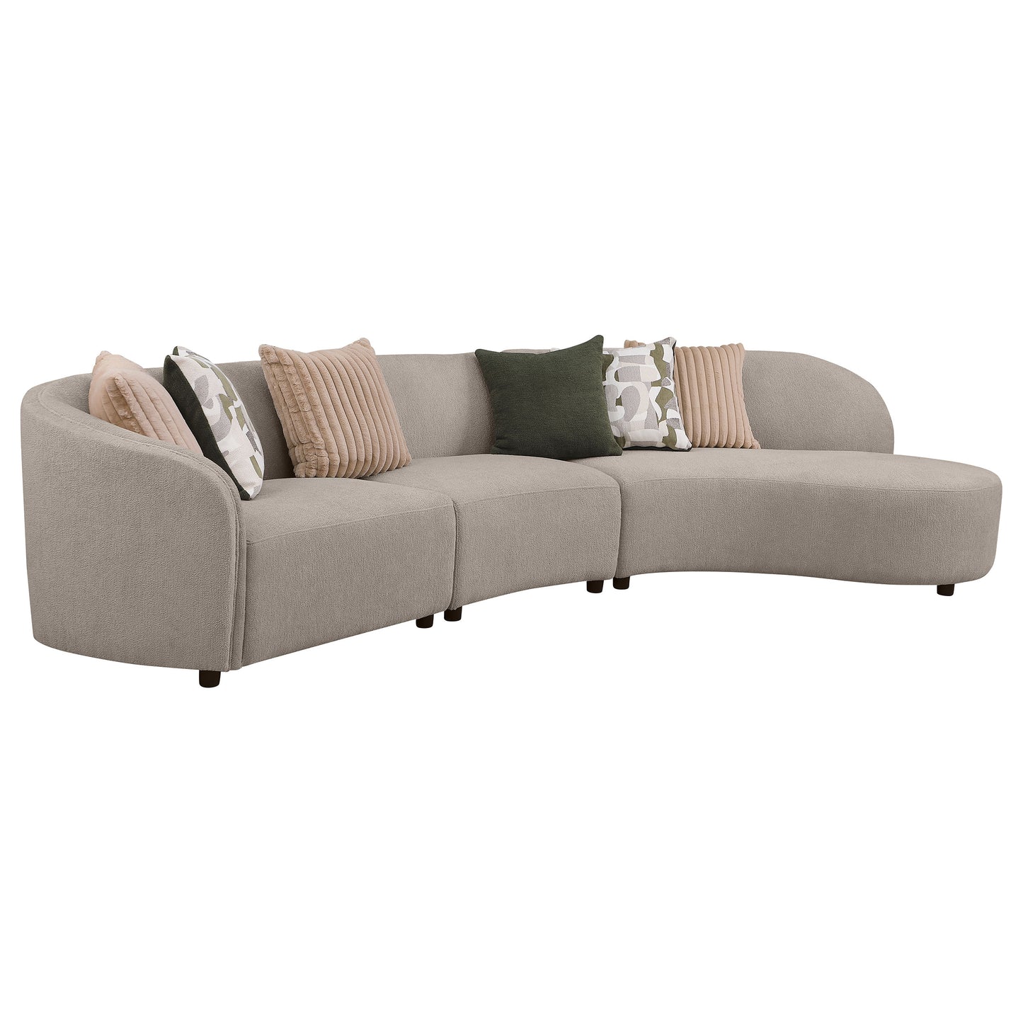 Fayette 2-piece Upholstered Sectional Sofa Greige