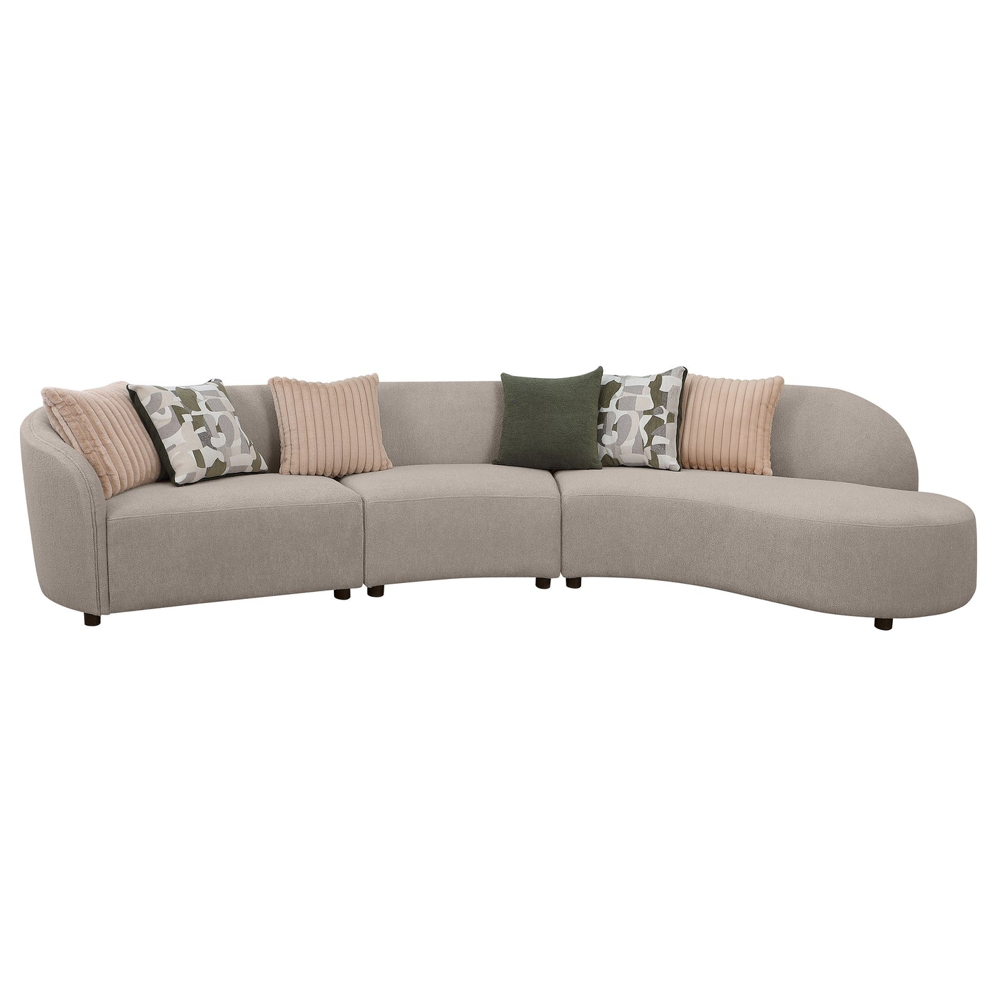 Fayette 2-piece Upholstered Sectional Sofa Greige