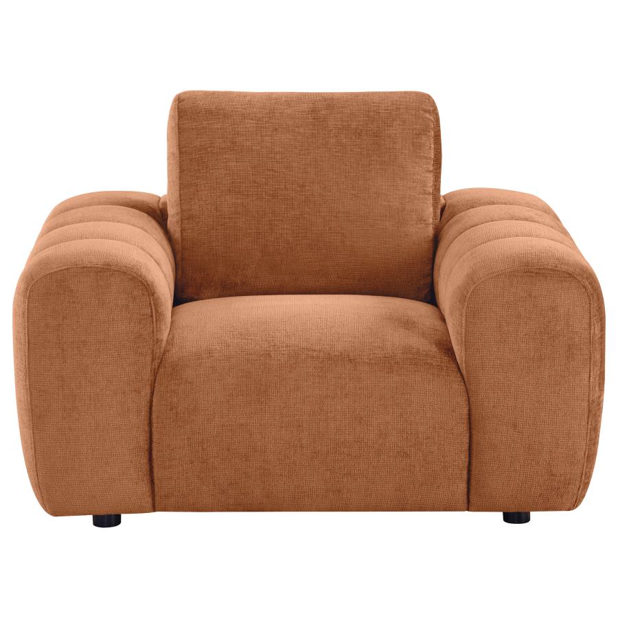 Burnett Chenille Upholstered Accent Chair Burnt Orange
