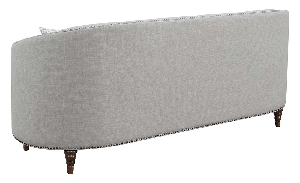 Avonlea Sloped Arm Upholstered Sofa Trim Grey