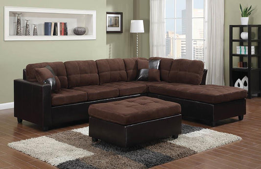 Mallory Casual Chocolate Ottoman - ATL FURNITURE