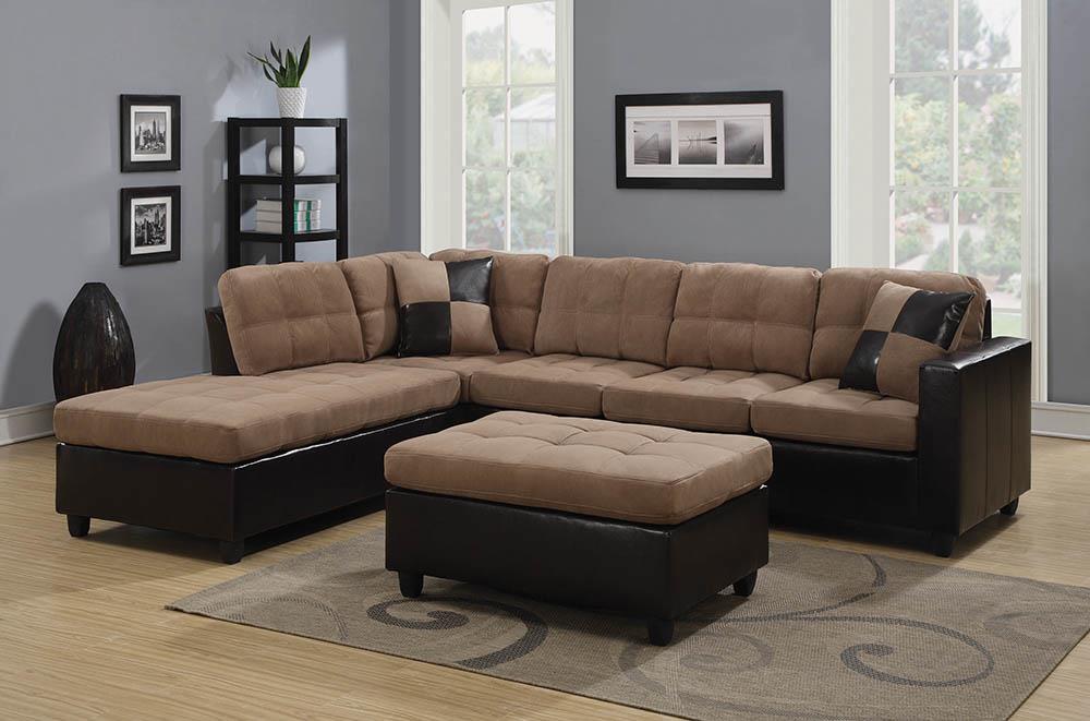 Mallory Casual Tan Sectional - ATL FURNITURE