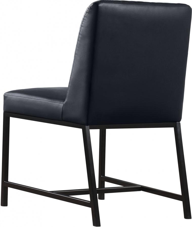 Meridian Furniture - Bryce Faux Leather Dining Chair Set Of 2 In Black - 918Black-C - ATL FURNITURE