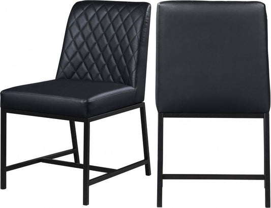 Meridian Furniture - Bryce Faux Leather Dining Chair Set Of 2 In Black - 918Black-C - ATL FURNITURE