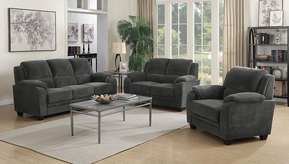 Northend Charcoal Three-Piece Living Room Set - ATL FURNITURE