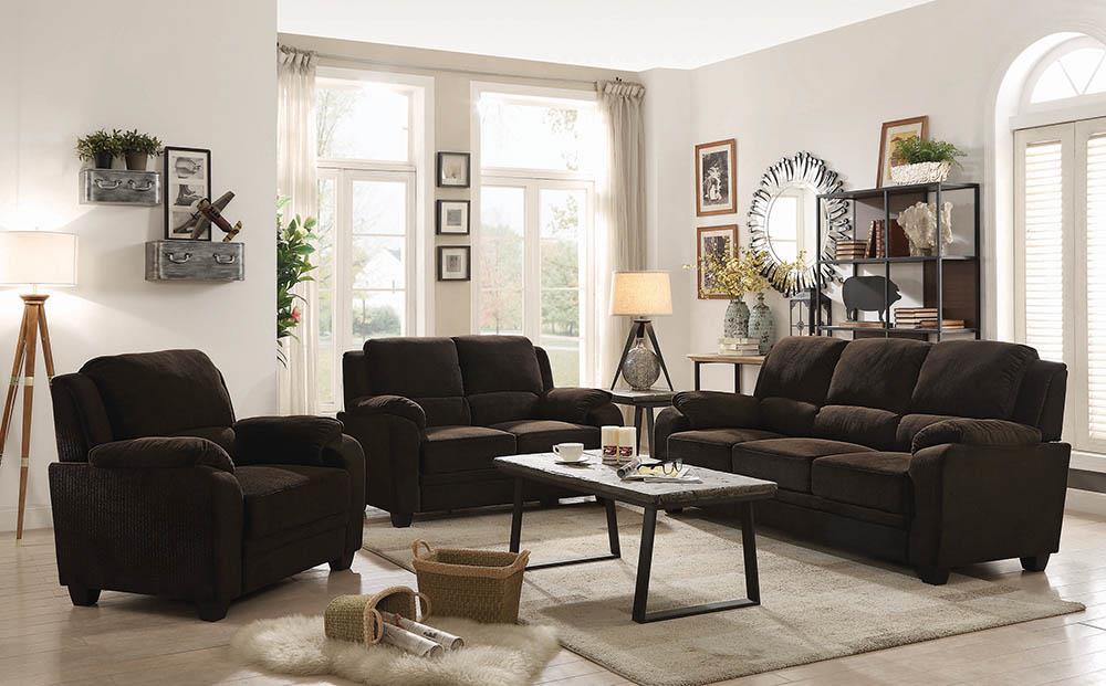 Northend Chocolate Three-Piece Living Room Set - ATL FURNITURE