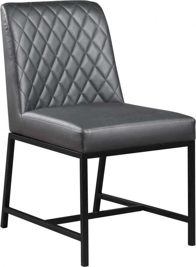 Meridian Furniture - Bryce Faux Leather Dining Chair Set Of 2 In Grey - 918Grey-C - ATL FURNITURE