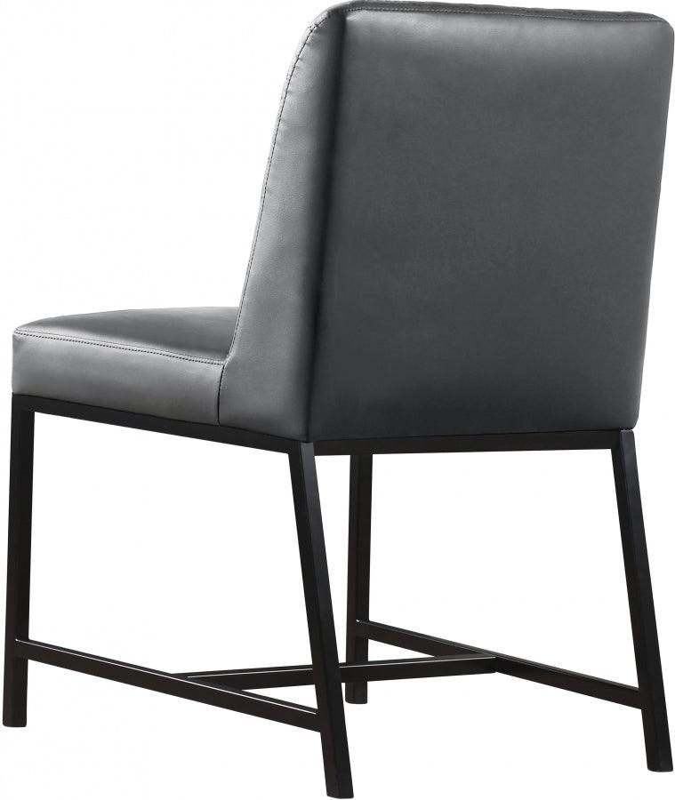 Meridian Furniture - Bryce Faux Leather Dining Chair Set Of 2 In Grey - 918Grey-C - ATL FURNITURE