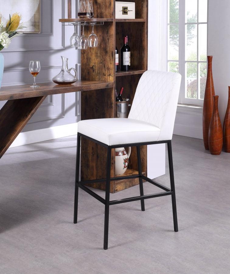 Bryce Faux Leather Bar Stool Set Of 2 In White - 919White-C - ATL FURNITURE