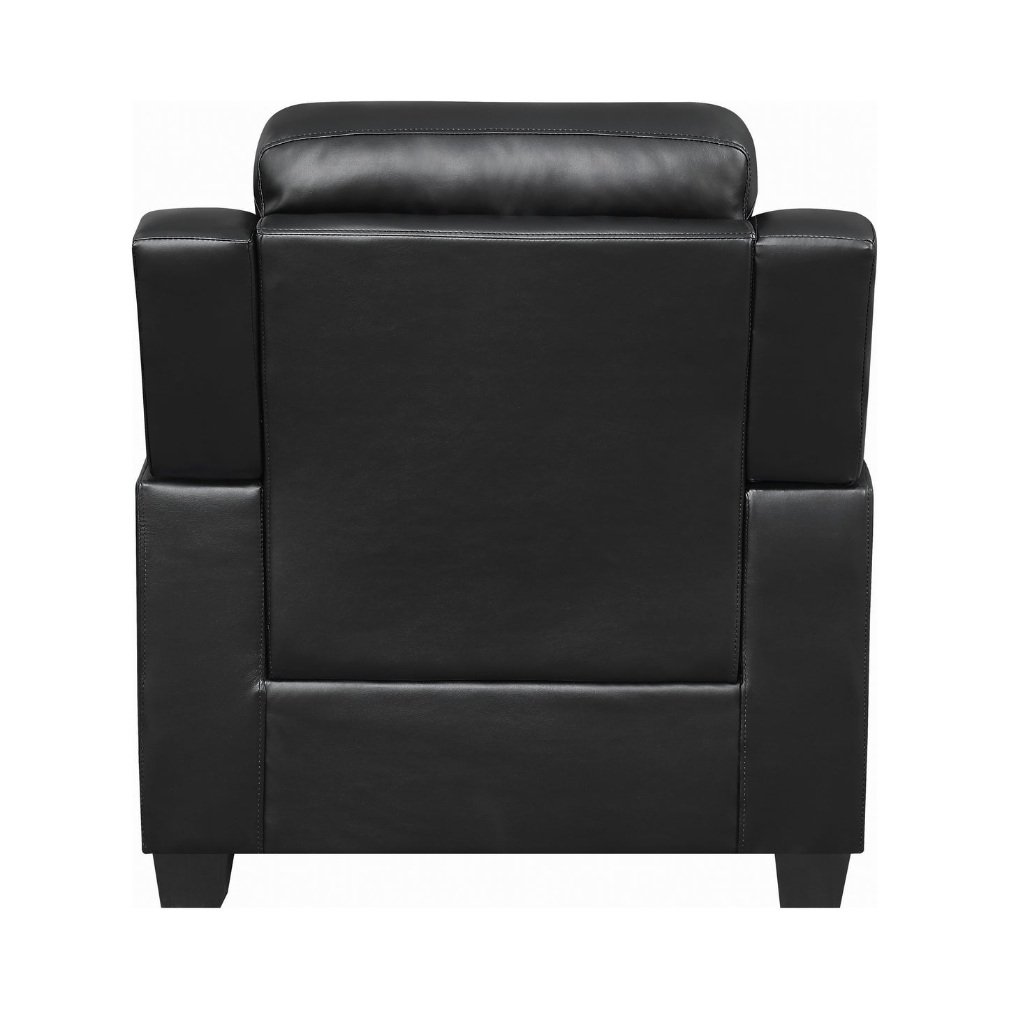 Finley Upholstered Padded Arm Tufted Accent Chair Black