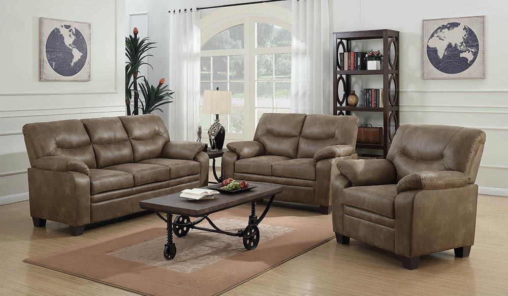 Meagan Casual Brown Sofa - ATL FURNITURE