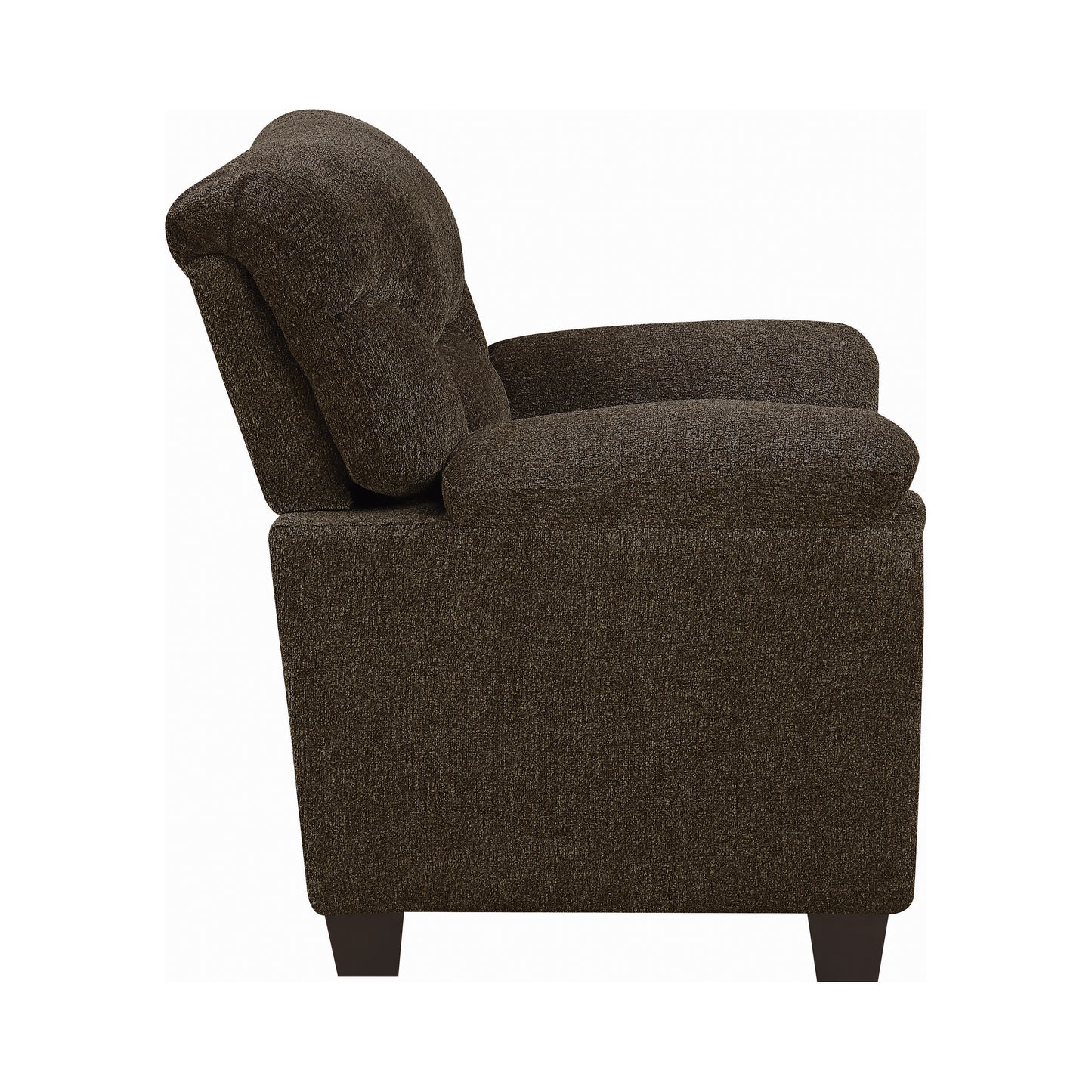 Clementine Upholstered Padded Arm Accent Chair Brown