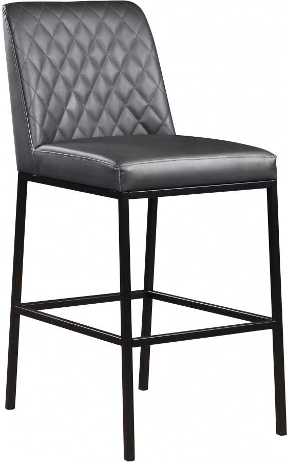 Bryce Faux Leather Bar Stool Set Of 2 In Grey - 919Grey-C - ATL FURNITURE