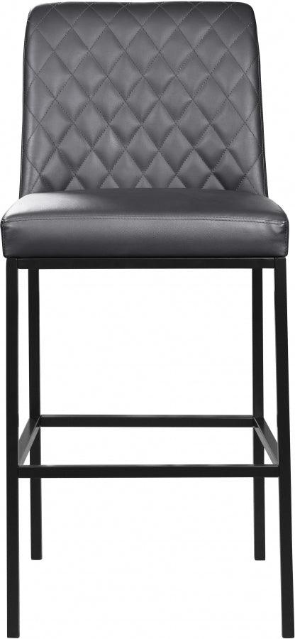 Bryce Faux Leather Bar Stool Set Of 2 In Grey - 919Grey-C - ATL FURNITURE